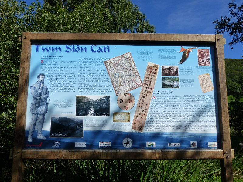 The Twm Sion Cati panel from the car park