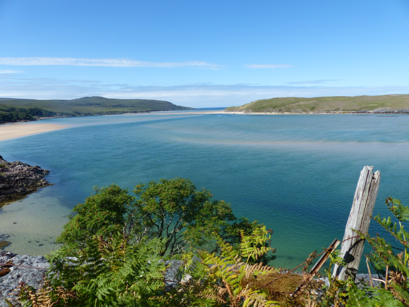 The view North from the Cape side, up the Kyle of Durness.